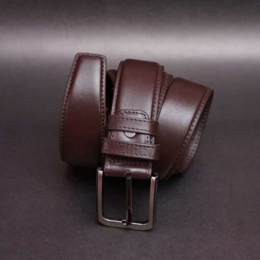 Zays Handcrafted Genuine Leather Belt for Men – Premium Quality, Adjustable, Stylish & Durable (MB102-Chocolate) - Image 7