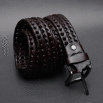 Zays Handcrafted Imported Genuine Leather Belt for Unisex – Premium Quality, Adjustable, Stylish & Durable - ZMB144 - Image 3