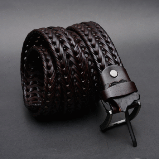 Zays Handcrafted Imported Genuine Leather Belt for Unisex – Premium Quality, Adjustable, Stylish & Durable - ZMB144 - Image 3