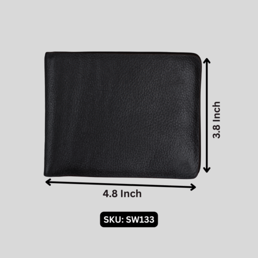 Zays Handcrafted Premium Full Grain Leather Bifold Short Wallet for Unisex - ZSW133 - Image 4