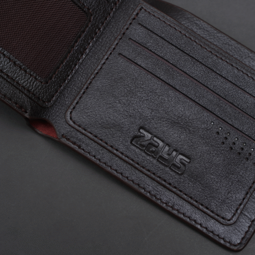 Zays Handcrafted Premium Full Grain Leather Bifold Short Wallet for Unisex - ZSW133 - Image 2