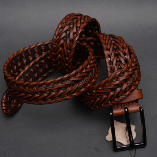 Zays Handcrafted Imported Genuine Leather Belt for Unisex – Premium Quality, Adjustable, Stylish & Durable - ZMB145 - Image 1