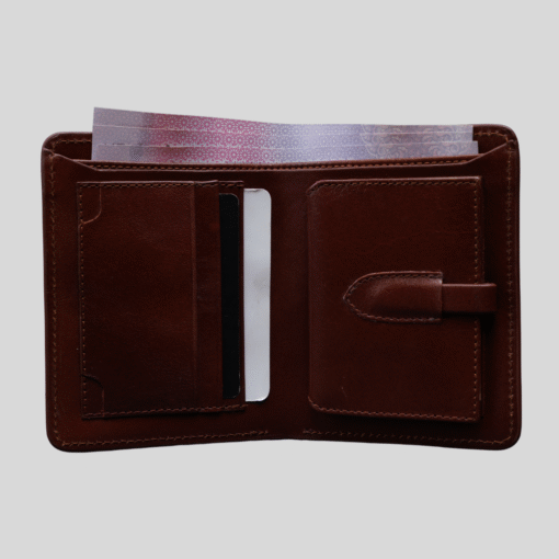 Zays Handcrafted Premium Oil Pull Up Leather Bifold Short Wallet for Unisex - ZSW132 - Image 2