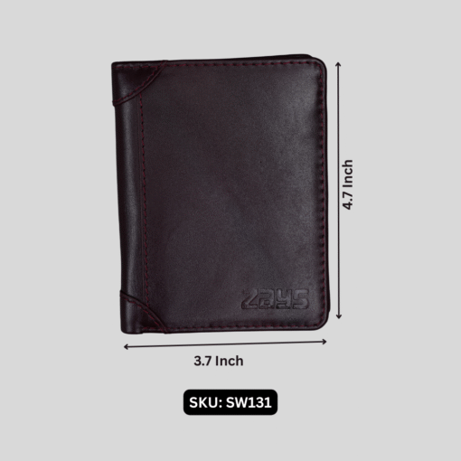 Zays Handcrafted Premium Leather Bifold Wallet – Slim, Durable & Stylish Short Wallet for Unisex - ZSW131 - Image 5