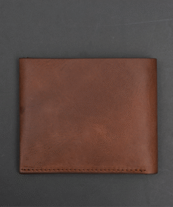 Zays Handcrafted Premium Oil Pull Up Leather Bifold Short Wallet for Unisex - ZSW134