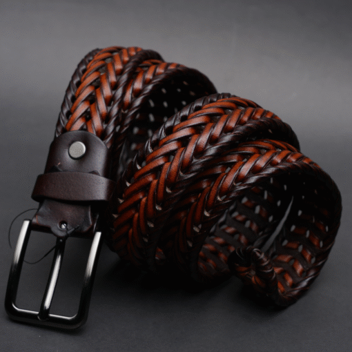 Zays Handcrafted Imported Genuine Leather Belt for Unisex – Premium Quality, Adjustable, Stylish & Durable - ZMB146 - Image 1