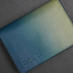 Zays Premium Eco-Friendly Leather Magnetic Card Holder Mini Wallet (ZCW115-Sky & Cream Mix) - Image 3