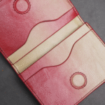 Zays Premium Eco-Friendly Leather Magnetic Card Holder Mini Wallet (ZCW116-Pink & Cream Mix) - Image 8