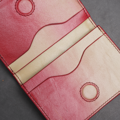 Zays Premium Eco-Friendly Leather Magnetic Card Holder Mini Wallet (ZCW116-Pink & Cream Mix) - Image 8