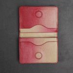 Zays Premium Eco-Friendly Leather Magnetic Card Holder Mini Wallet (ZCW116-Pink & Cream Mix) - Image 2