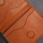 Zays Premium Eco-Friendly Leather Magnetic Card Holder Mini Wallet (ZCW110-Tan Brown) - Image 2