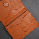 Zays Premium Eco-Friendly Leather Magnetic Card Holder Mini Wallet (ZCW110-Tan Brown) - Image 5