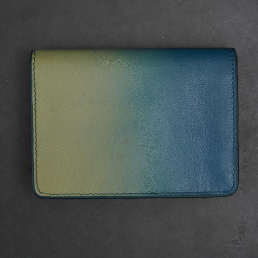 Zays Premium Eco-Friendly Leather Magnetic Card Holder Mini Wallet (ZCW115-Sky & Cream Mix) - Image 9