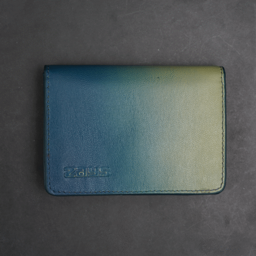 Zays Premium Eco-Friendly Leather Magnetic Card Holder Mini Wallet (ZCW115-Sky & Cream Mix) - Image 4