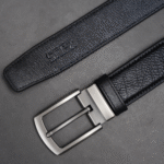 Zays Handcrafted Genuine Leather Belt for Men – Premium Quality, Adjustable, Stylish & Durable (ZMB150-Black)