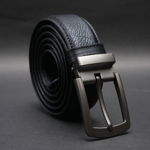 Zays Handcrafted Genuine Leather Belt for Men – Premium Quality, Adjustable, Stylish & Durable (ZMB150-Black) - Image 4