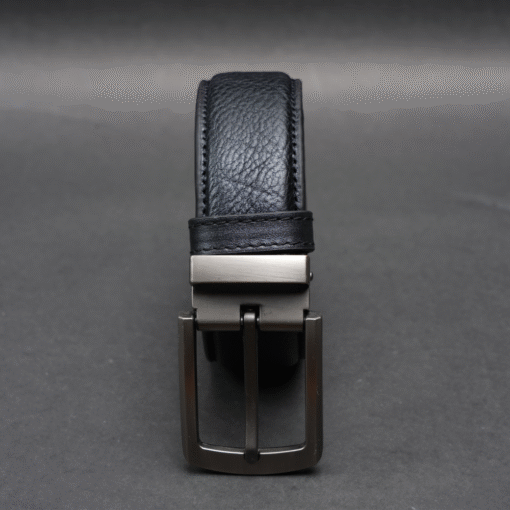 Zays Handcrafted Genuine Leather Belt for Men – Premium Quality, Adjustable, Stylish & Durable (ZMB150-Black) - Image 5