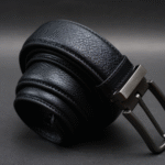 Zays Handcrafted Genuine Leather Belt for Men – Premium Quality, Adjustable, Stylish & Durable (ZMB151-Black) - Image 2