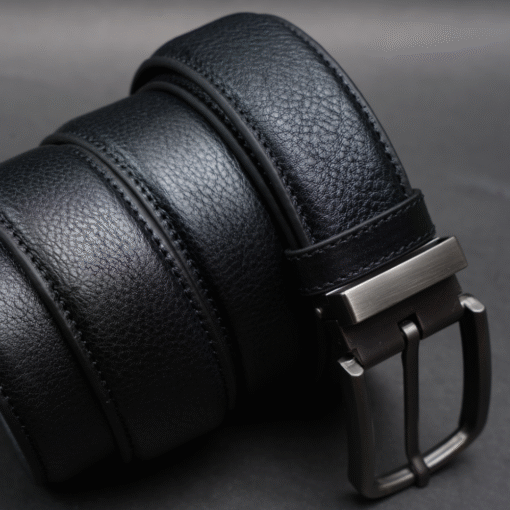Zays Handcrafted Genuine Leather Belt for Men – Premium Quality, Adjustable, Stylish & Durable (ZMB151-Black) - Image 7