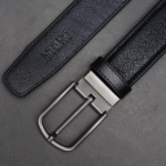 Zays Handcrafted Genuine Leather Belt for Men – Premium Quality, Adjustable, Stylish & Durable (ZMB151-Black) - Image 9