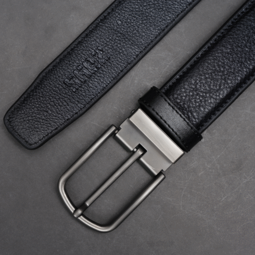 Zays Handcrafted Genuine Leather Belt for Men – Premium Quality, Adjustable, Stylish & Durable (ZMB151-Black) - Image 9