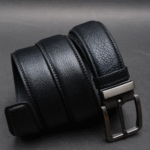 Zays Handcrafted Genuine Leather Belt for Men – Premium Quality, Adjustable, Stylish & Durable (ZMB152-Black)