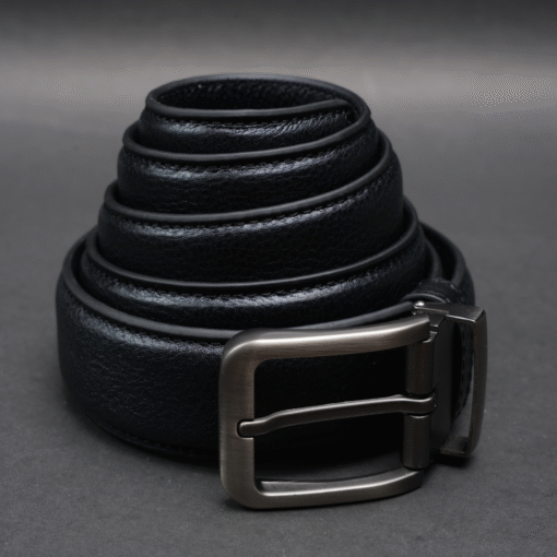 Zays Handcrafted Genuine Leather Belt for Men – Premium Quality, Adjustable, Stylish & Durable (ZMB152-Black) - Image 5