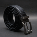 Zays Handcrafted Genuine Leather Belt for Men – Premium Quality, Adjustable, Stylish & Durable (ZMB152-Black) - Image 4