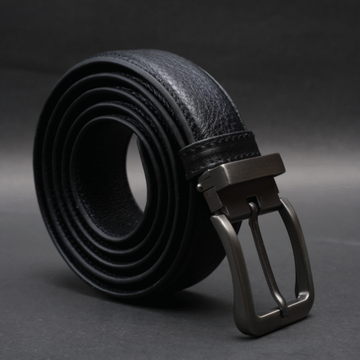 Zays Handcrafted Genuine Leather Belt for Men – Premium Quality, Adjustable, Stylish & Durable (ZMB152-Black) - Image 4