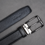 Zays Handcrafted Genuine Leather Belt for Men – Premium Quality, Adjustable, Stylish & Durable (ZMB153-Black)
