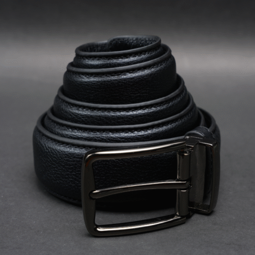 Zays Handcrafted Genuine Leather Belt for Men – Premium Quality, Adjustable, Stylish & Durable (ZMB153-Black) - Image 5