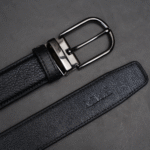 Zays Handcrafted Genuine Leather Belt for Men – Premium Quality, Adjustable, Stylish & Durable (ZMB154-Black) - Image 10