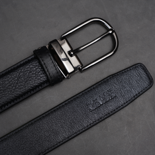 Zays Handcrafted Genuine Leather Belt for Men – Premium Quality, Adjustable, Stylish & Durable (ZMB154-Black) - Image 10