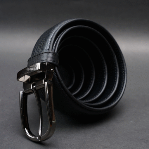 Zays Handcrafted Genuine Leather Belt for Men – Premium Quality, Adjustable, Stylish & Durable (ZMB154-Black) - Image 8