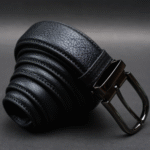 Zays Handcrafted Genuine Leather Belt for Men – Premium Quality, Adjustable, Stylish & Durable (ZMB154-Black) - Image 2