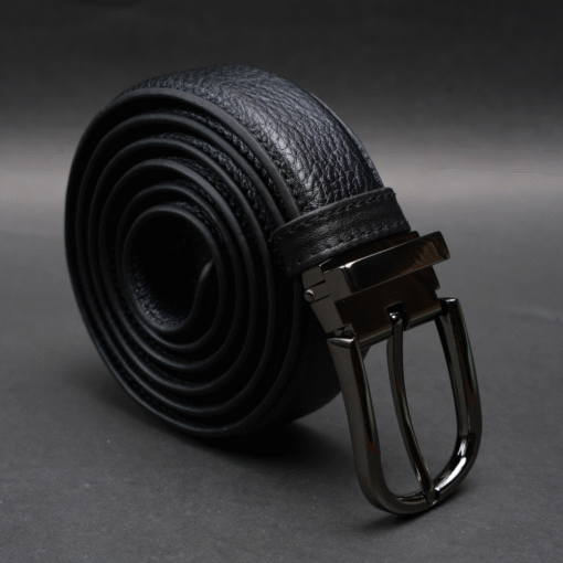 Zays Handcrafted Genuine Leather Belt for Men – Premium Quality, Adjustable, Stylish & Durable (ZMB154-Black) - Image 6