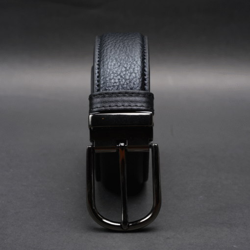 Zays Handcrafted Genuine Leather Belt for Men – Premium Quality, Adjustable, Stylish & Durable (ZMB154-Black) - Image 4