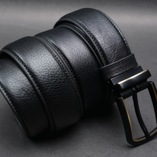 Zays Handcrafted Genuine Leather Belt for Men – Premium Quality, Adjustable, Stylish & Durable (ZMB155-Black) - Image 5