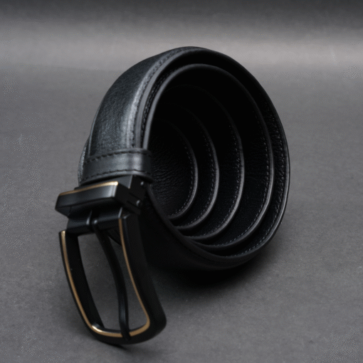 Zays Handcrafted Genuine Leather Belt for Men – Premium Quality, Adjustable, Stylish & Durable (ZMB155-Black) - Image 10