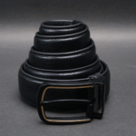 Zays Handcrafted Genuine Leather Belt for Men – Premium Quality, Adjustable, Stylish & Durable (ZMB155-Black) - Image 2