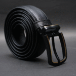 Zays Handcrafted Genuine Leather Belt for Men – Premium Quality, Adjustable, Stylish & Durable (ZMB155-Black)