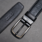 Zays Handcrafted Genuine Leather Belt for Men – Premium Quality, Adjustable, Stylish & Durable (ZMB155-Black) - Image 6