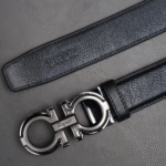 Zays Handcrafted Genuine Leather Belt for Men – Premium Quality, Adjustable, Stylish & Durable (ZMB157-Black) - Image 2