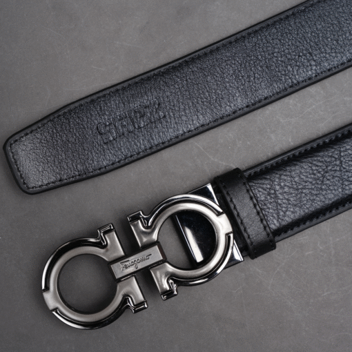 Zays Handcrafted Genuine Leather Belt for Men – Premium Quality, Adjustable, Stylish & Durable (ZMB157-Black) - Image 2