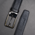 Zays Handcrafted Genuine Leather Belt for Men – Premium Quality, Adjustable, Stylish & Durable (ZMB156-Black) - Image 10
