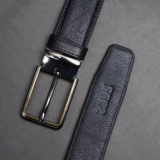 Zays Handcrafted Genuine Leather Belt for Men – Premium Quality, Adjustable, Stylish & Durable (ZMB156-Black) - Image 10