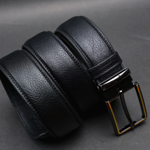 Zays Handcrafted Genuine Leather Belt for Men – Premium Quality, Adjustable, Stylish & Durable (ZMB156-Black) - Image 8