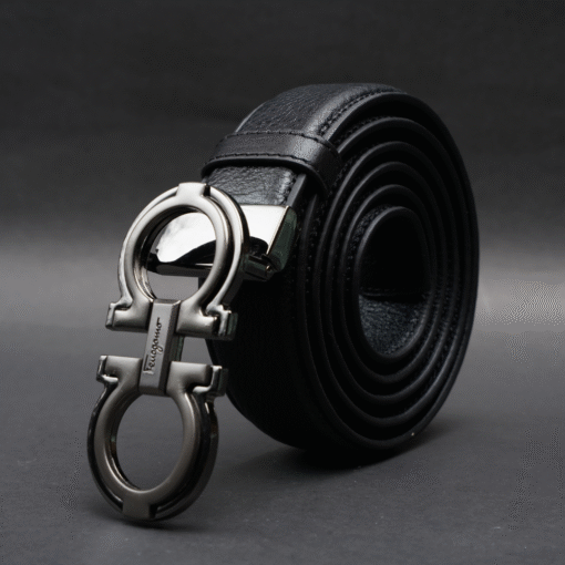 Zays Handcrafted Genuine Leather Belt for Men – Premium Quality, Adjustable, Stylish & Durable (ZMB157-Black) - Image 4