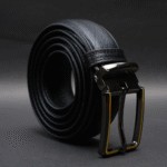 Zays Handcrafted Genuine Leather Belt for Men – Premium Quality, Adjustable, Stylish & Durable (ZMB156-Black) - Image 4