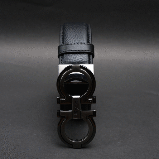 Zays Handcrafted Genuine Leather Belt for Men – Premium Quality, Adjustable, Stylish & Durable (ZMB157-Black) - Image 3